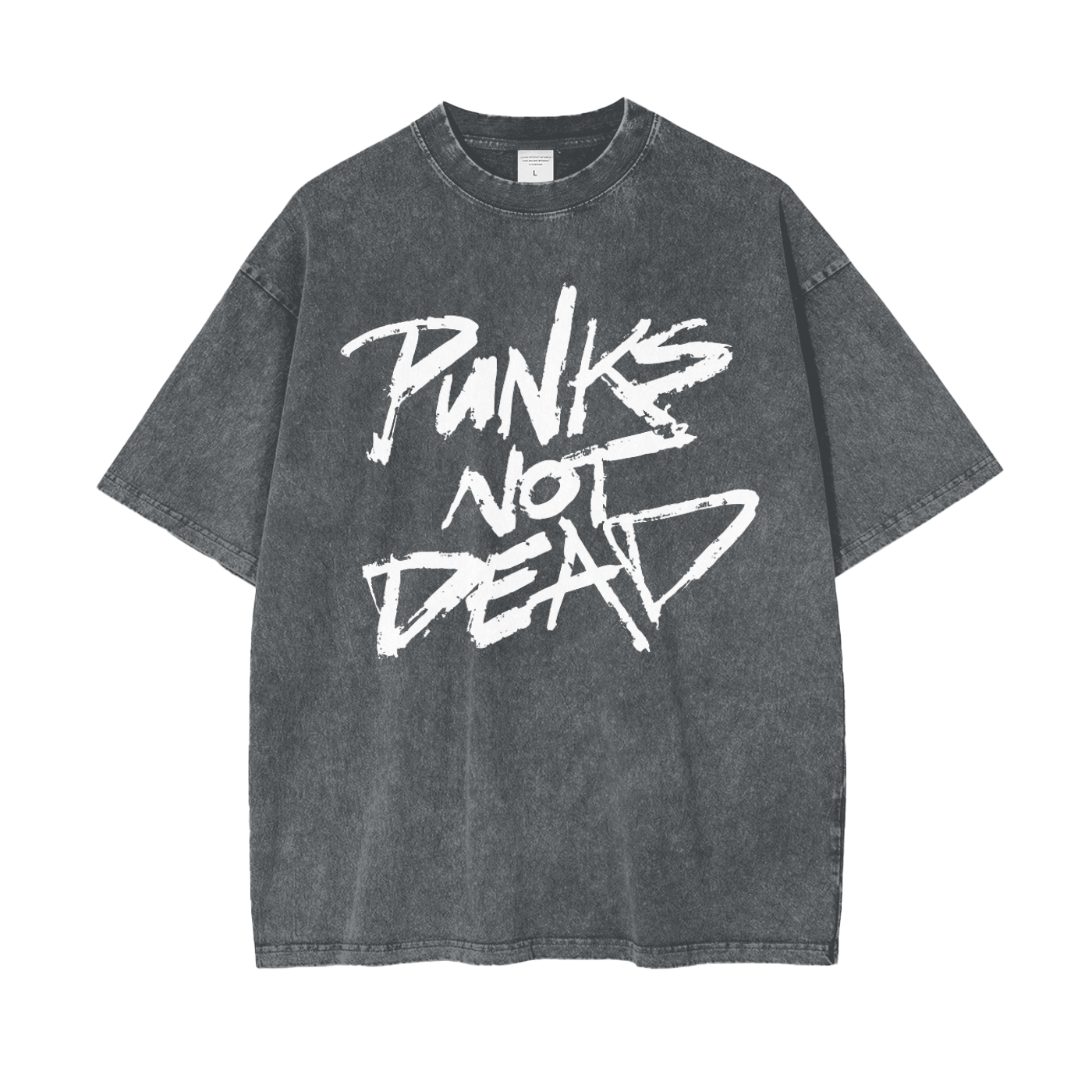 Punks Not Dead Acid washed Oversized T