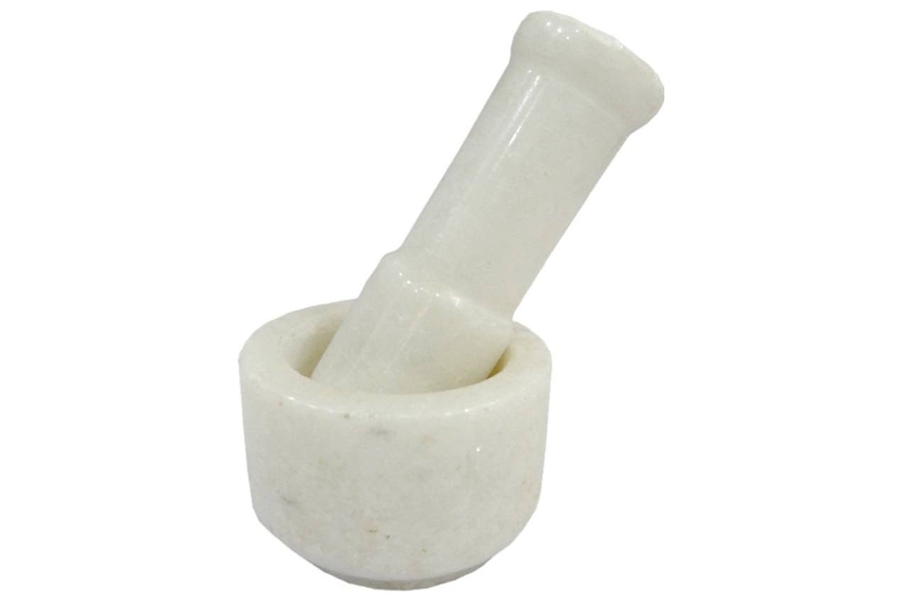 White Marble Mortar & Pestle (3 x 2 in.)