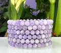 Natural Lavender Amethyst 6mm 7.5” Crystal Bracelet