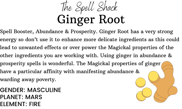 Witchuals - Rituals & Spellwork Apothecary - Ginger Root