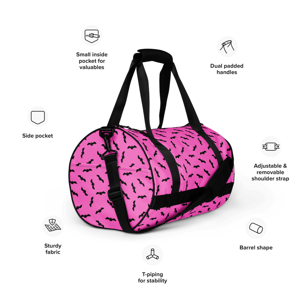 Pink Bats Gym Bag