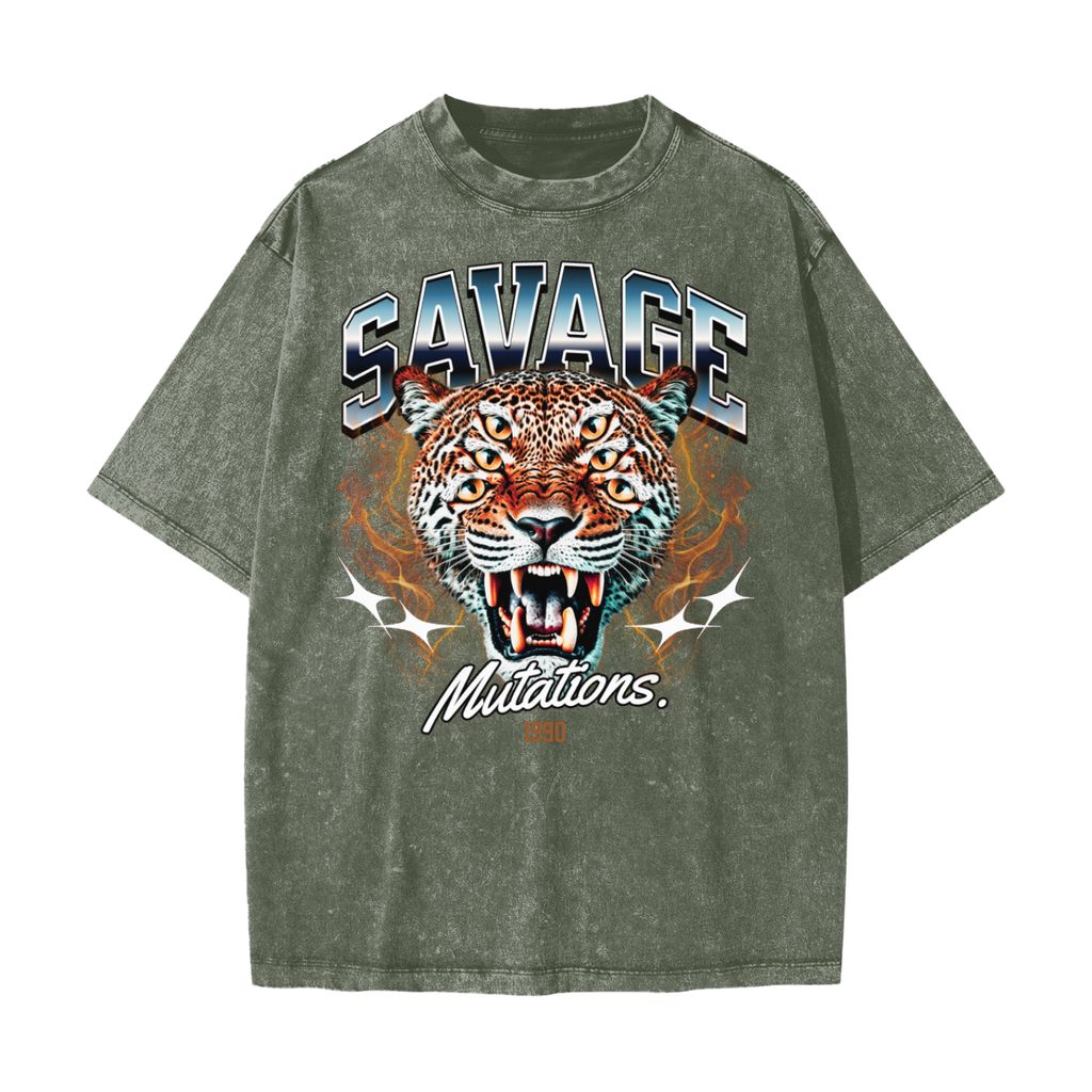Savage Mutations Heavyweight Snow Washed T-Shirt