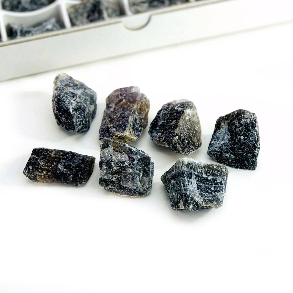 Crystal Fluorite Chunk By Box - Box of 24 Pieces (BOX-48)