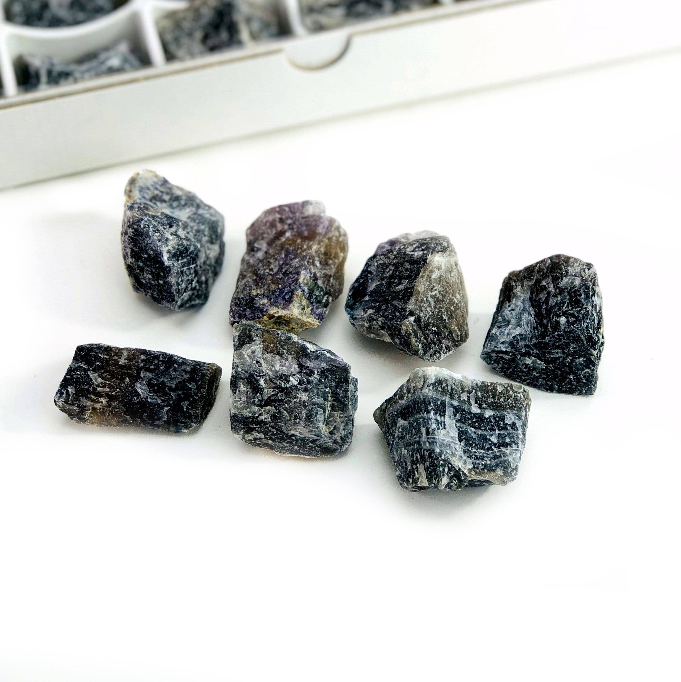 Crystal Fluorite Chunk By Box - Box of 24 Pieces (BOX-48)