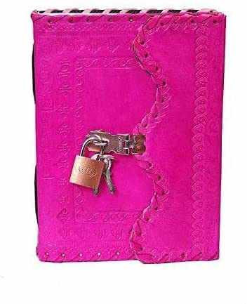 Leather Journal for Men and Women Leather Diary to Write Poems,Sketchbook, Record Keeping Notebook Personal Memoir with Lock and Key - Unlined 7 Inches
