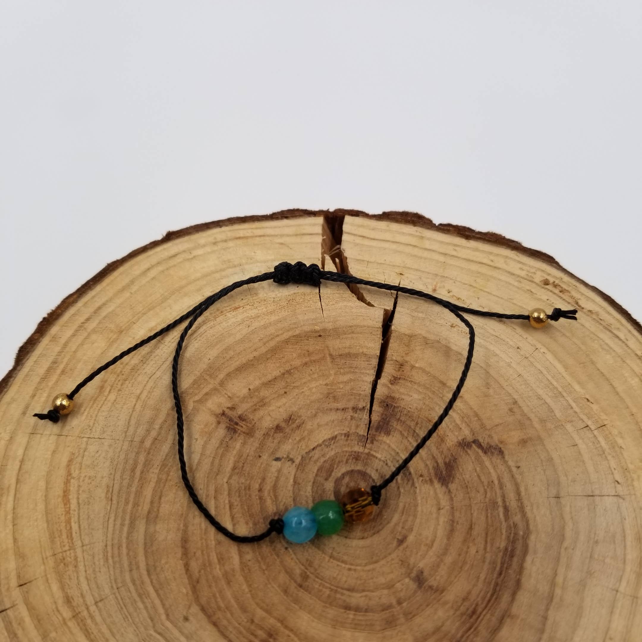 Handwoven Stone 3 Chakra Constellation Bracelet with Card