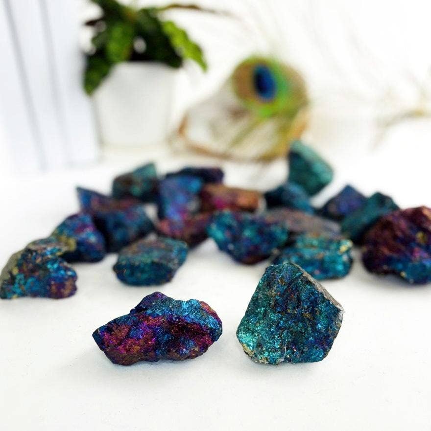 Crystal Peacock Ore Chalcopyrite Stone Chakra Reiki