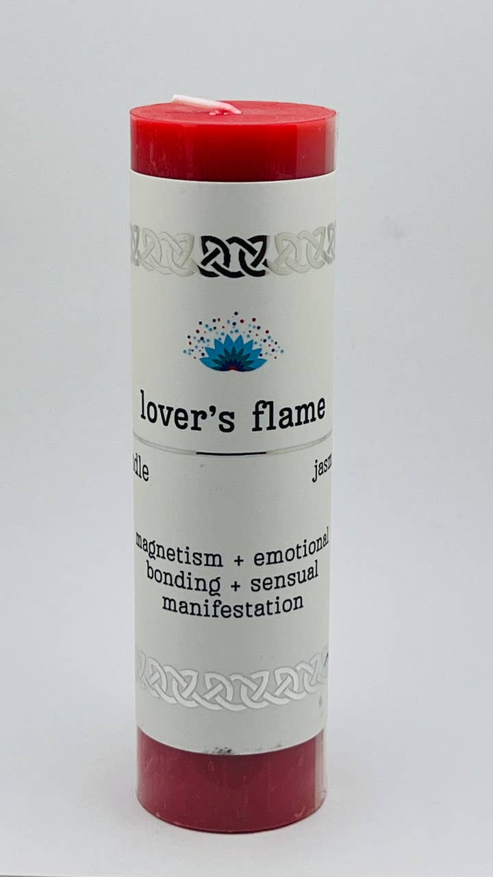 Intention Pillar Candle Lover's flame 5"x1.5"