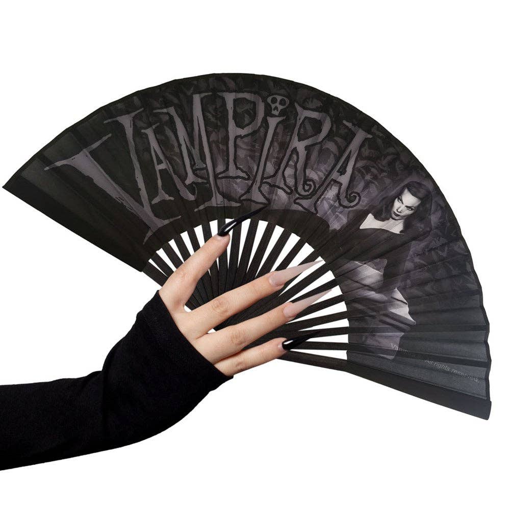 Vampira Coffin Fabric Fan