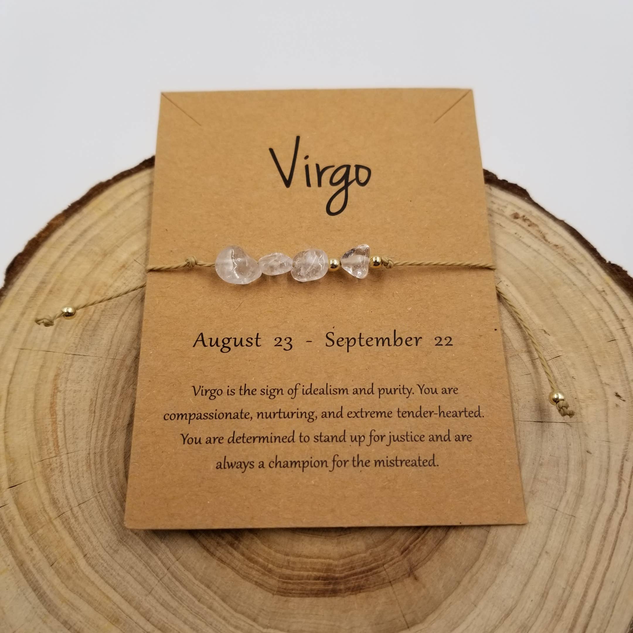 Natural Stone Handwoven Constellation Bracelet with Card