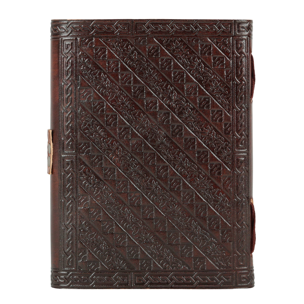 Tree of Life with Wolves Vintage Book of Shadows Handmade Leather Journal Diary Hocus Pocus Notebook Seven Chakra Gift for Men Women Him Her With Leather Bound 7X5 Inches