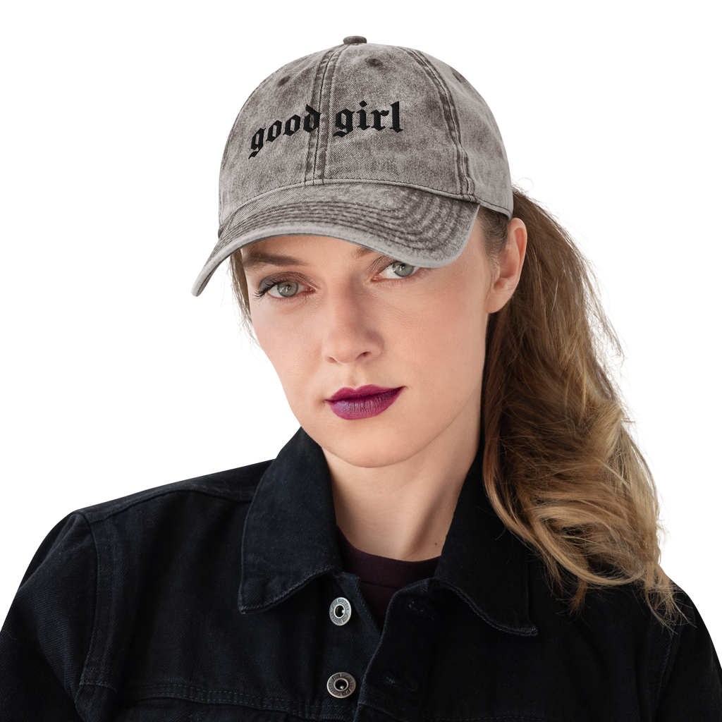 Good Girl Vintage Acid Wash Dad Cap