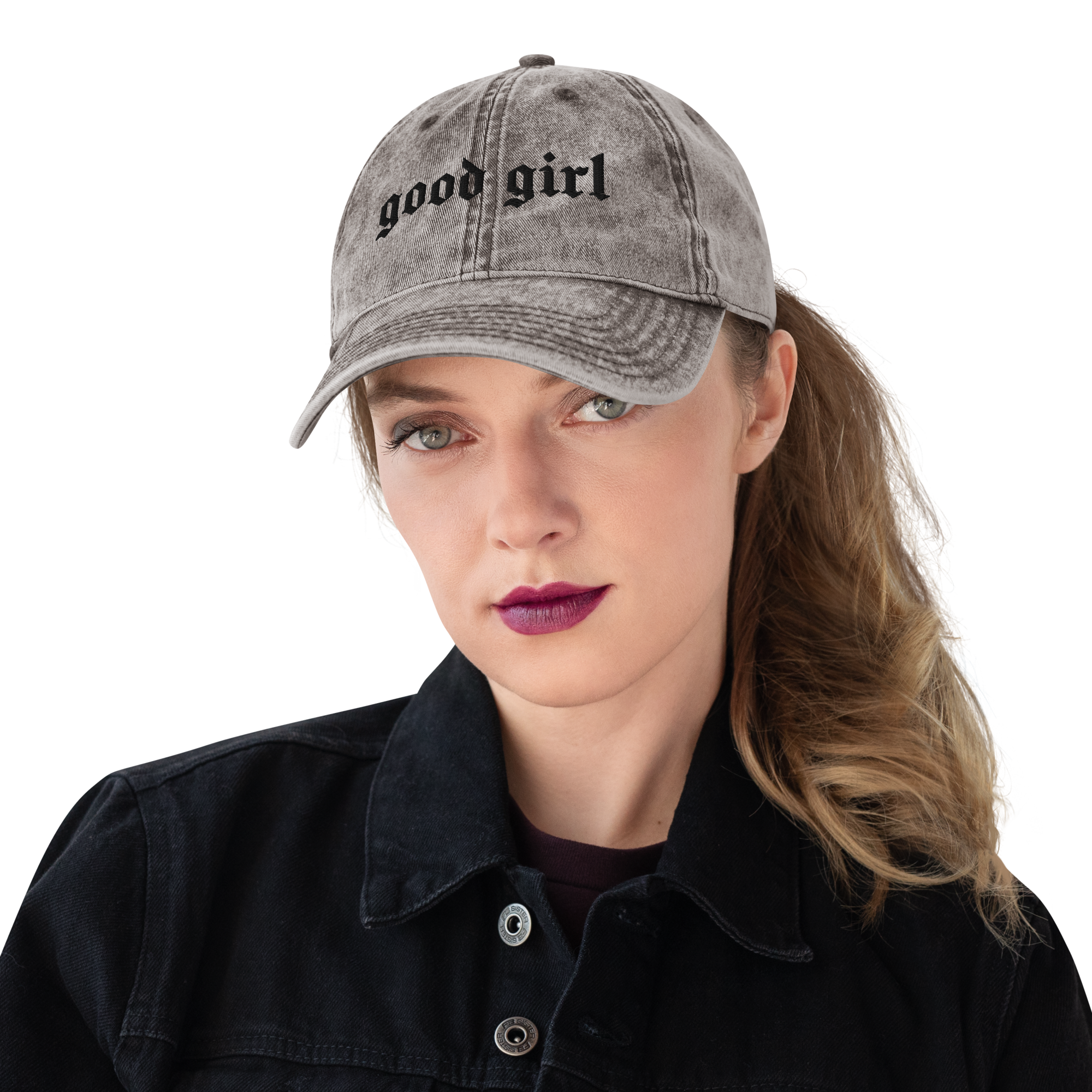 Good Girl Vintage Acid Wash Dad Cap