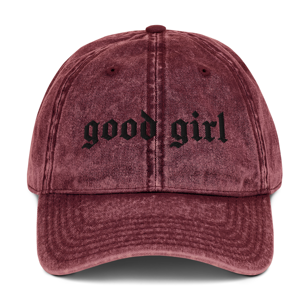 Good Girl Vintage Acid Wash Dad Cap