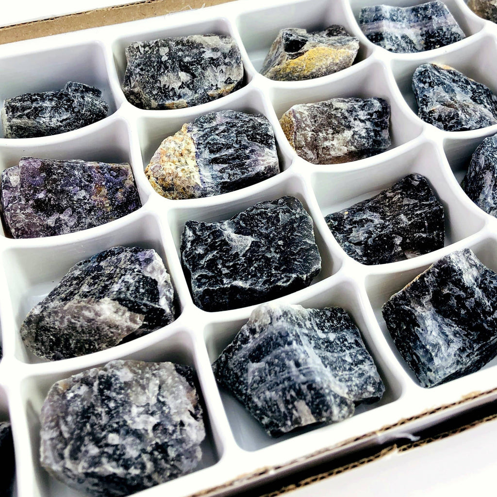 Crystal Fluorite Chunk By Box - Box of 24 Pieces (BOX-48)