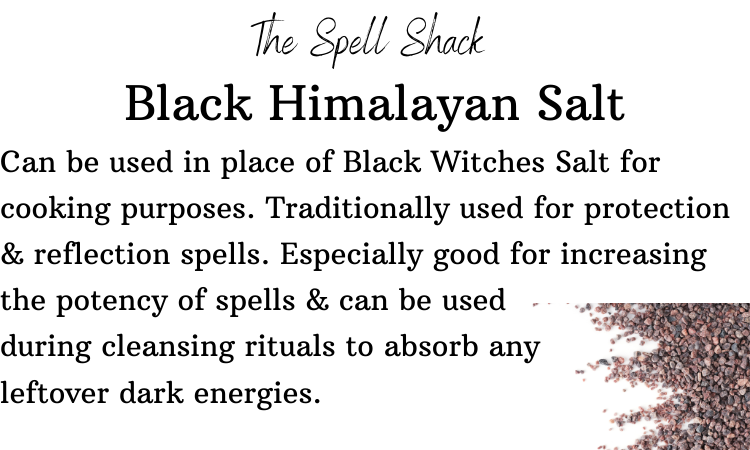 Witchuals - Rituals & Spellwork Apothecary - Black Himalayan Salt