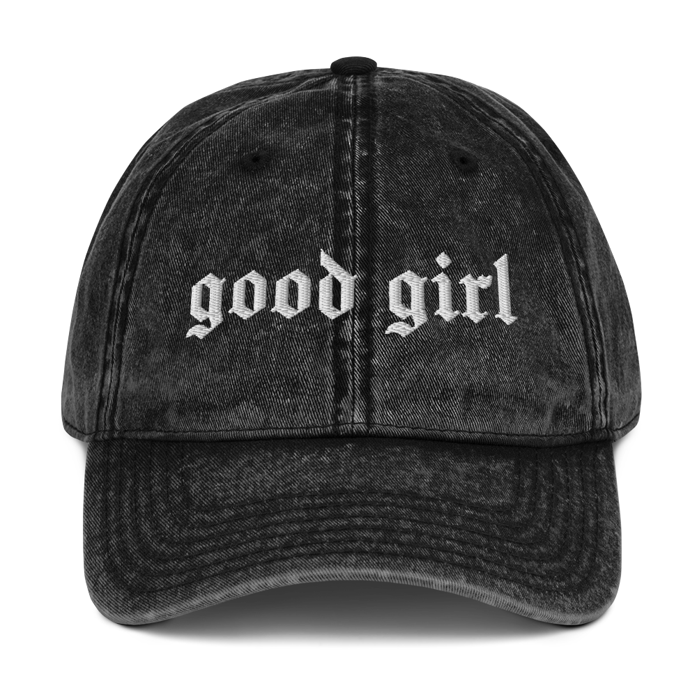 Good Girl Vintage Acid Wash Dad Cap