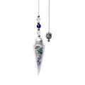 Pendulum - GLASS TEARDROP FLUORITE CHIPS STONES BEADED C