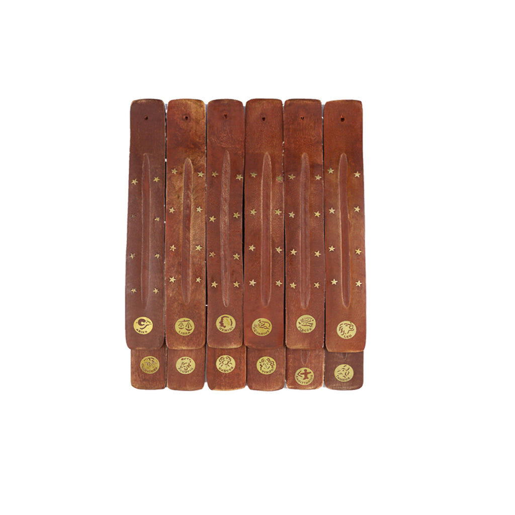Wooden Incense Ash Catcher - Zodiac Signs