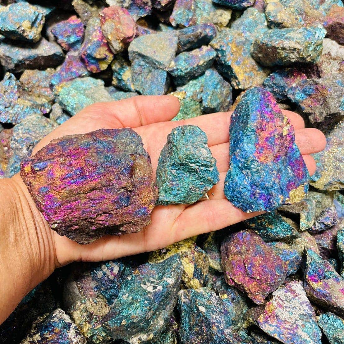 Crystal Peacock Ore Chalcopyrite Stone Chakra Reiki