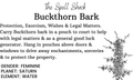 Witchuals - Rituals & Spellwork Apothecary - Buckthorn Bark