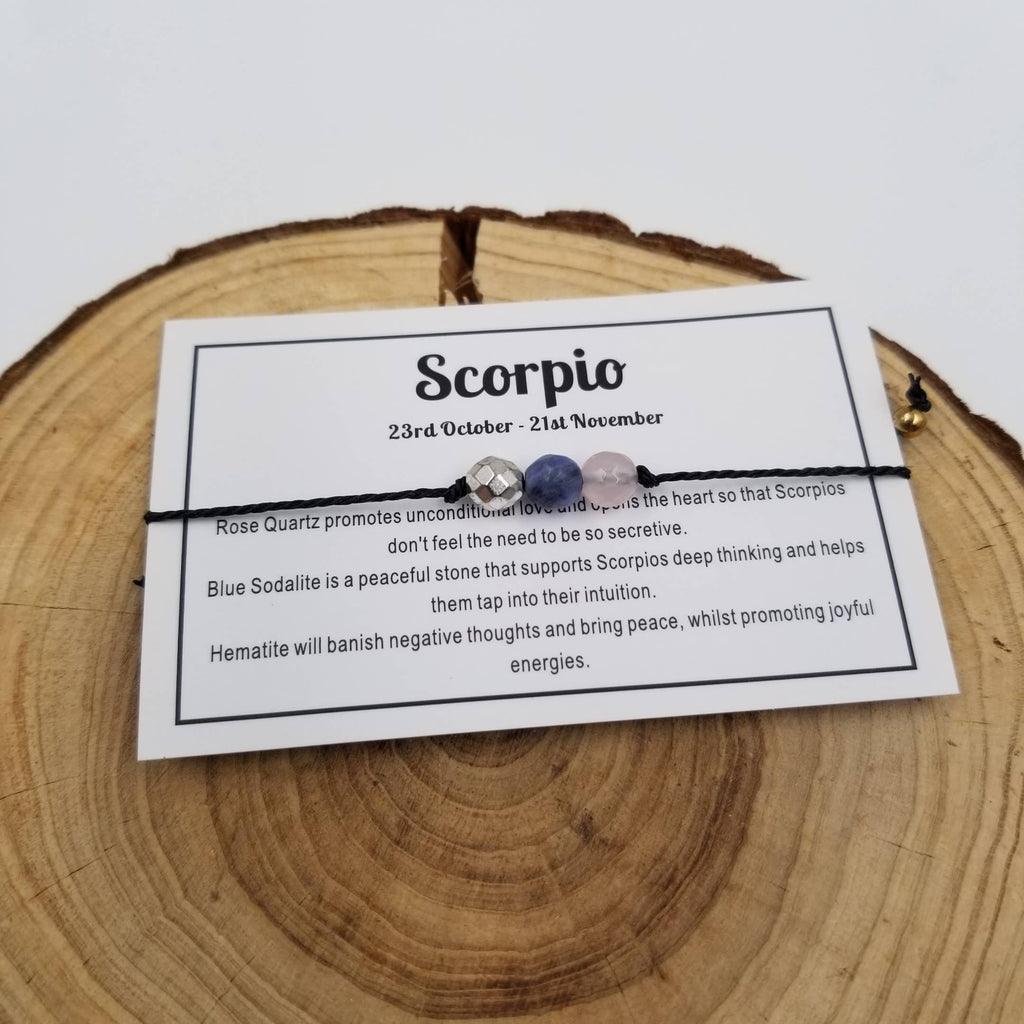 Handwoven Stone 3 Chakra Constellation Bracelet with Card
