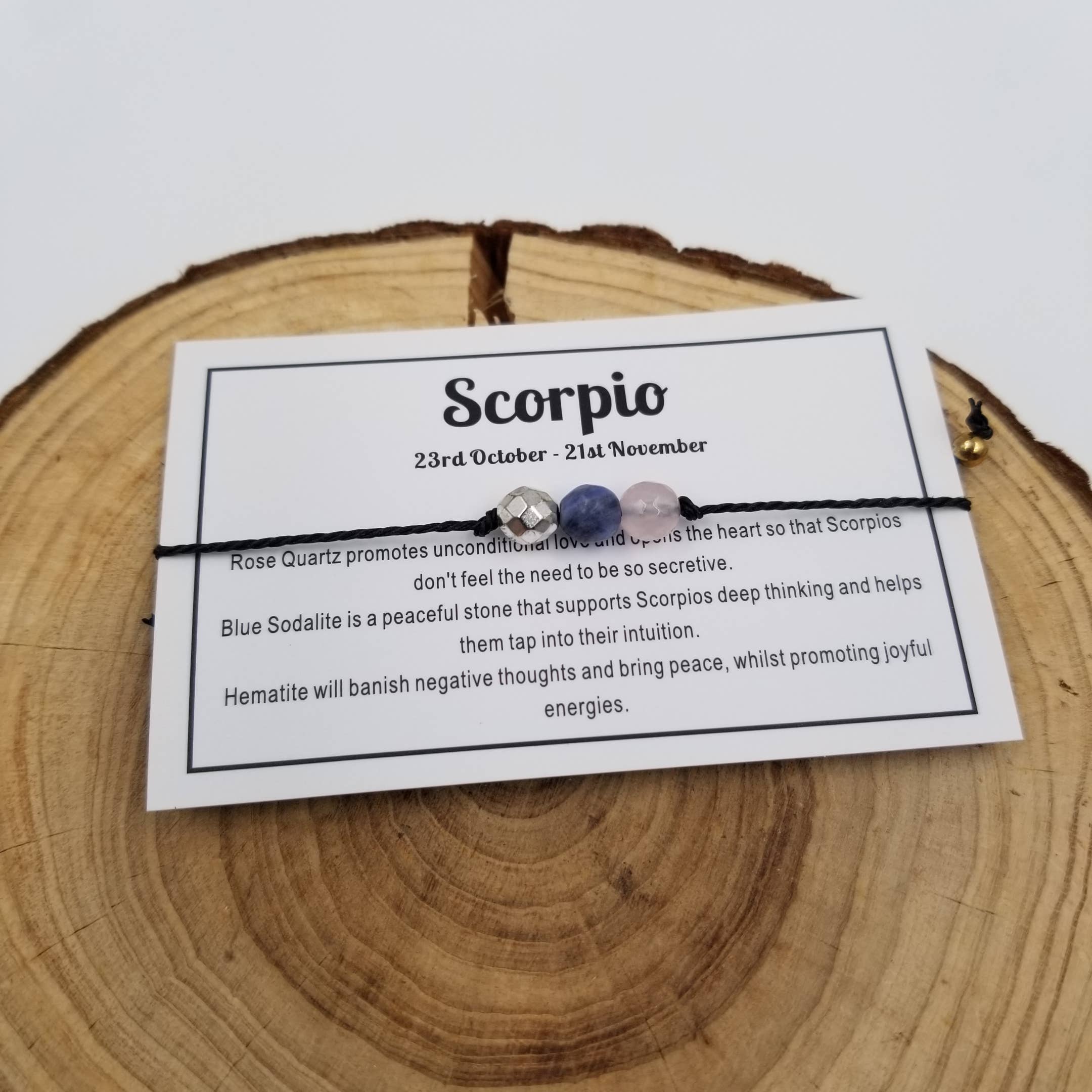 Handwoven Stone 3 Chakra Constellation Bracelet with Card