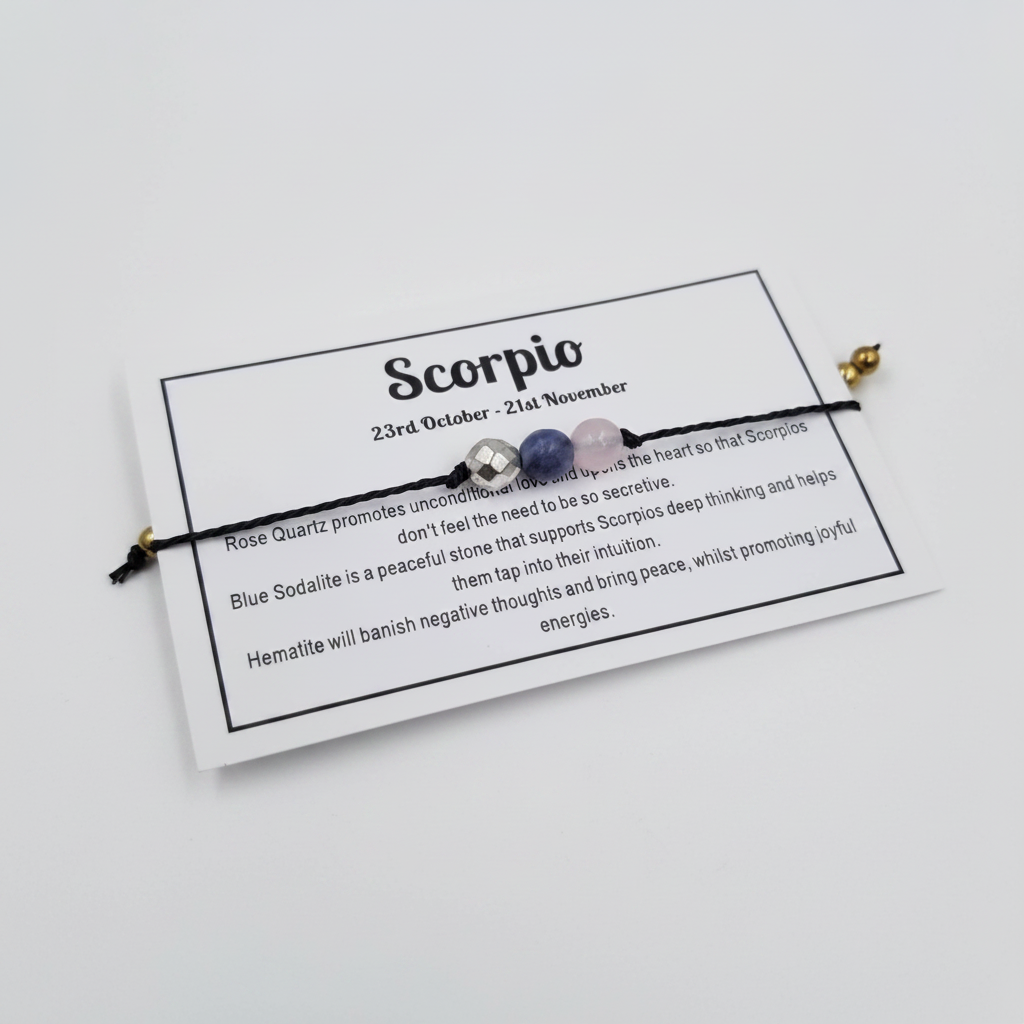 Handwoven Stone 3 Chakra Constellation Bracelet with Card