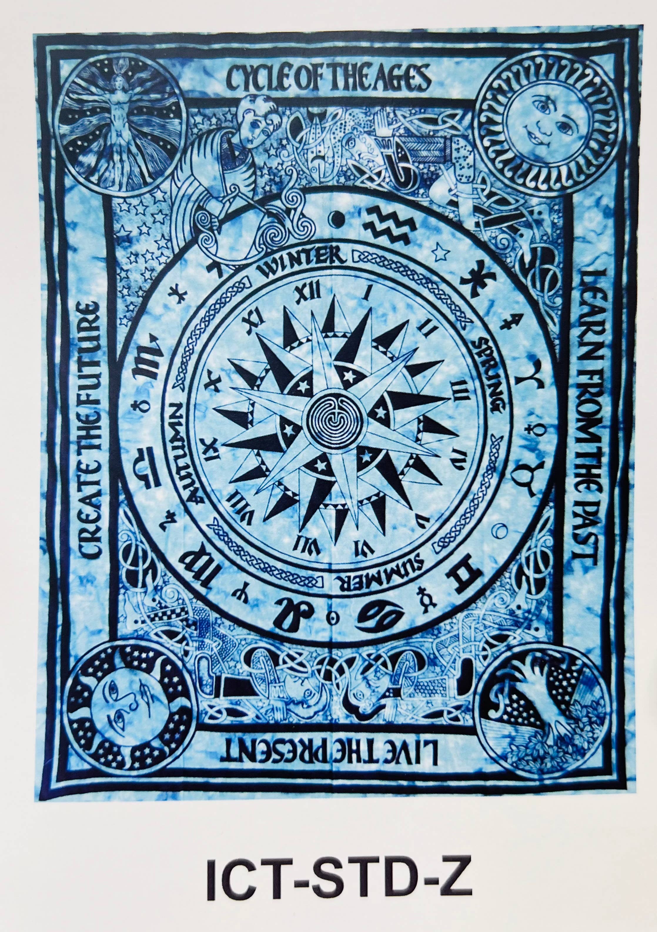 Tapestry Zodiac blue Dye (135 x 220 cm)
