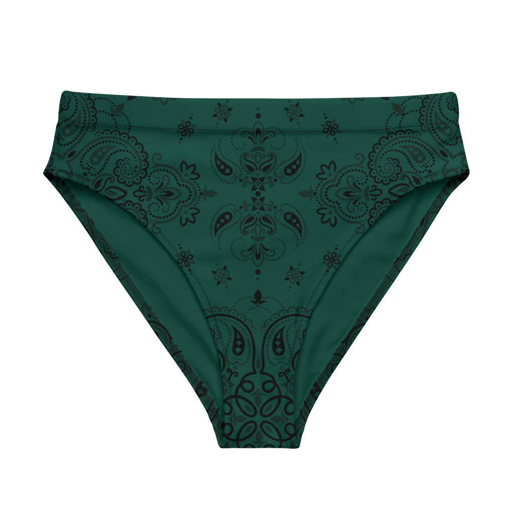 Poison Paisley High Waisted Sport Bikini Bottom