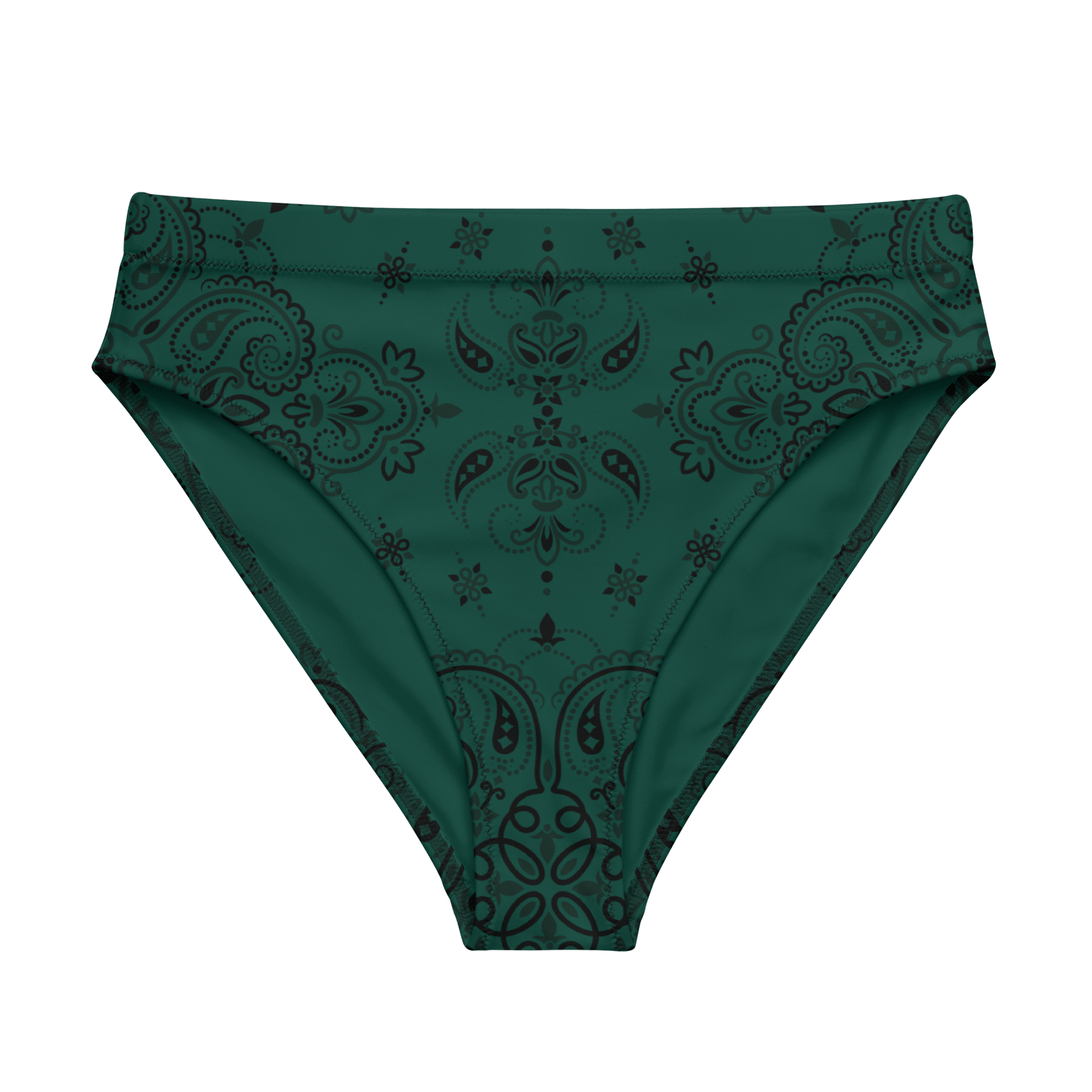 Poison Paisley High Waisted Sport Bikini Bottom