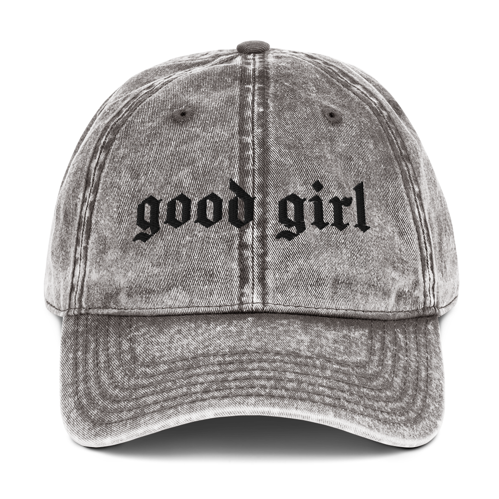 Good Girl Vintage Acid Wash Dad Cap
