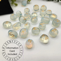 Opalite Semi-Precious Gemstone Rune Sets  & Velvet Pouch