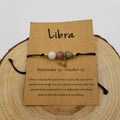 Natural Stone Chakra Bead Constellation Bracelet with Card