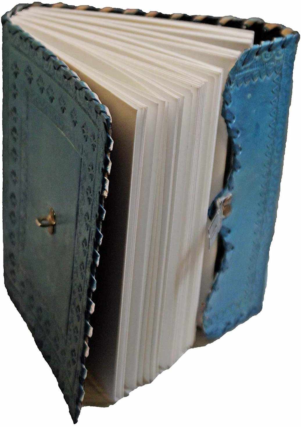 Leather Journal for Men and Women Leather Diary to Write Poems,Sketchbook, Record Keeping Notebook Personal Memoir with Lock and Key - Unlined 7 Inches
