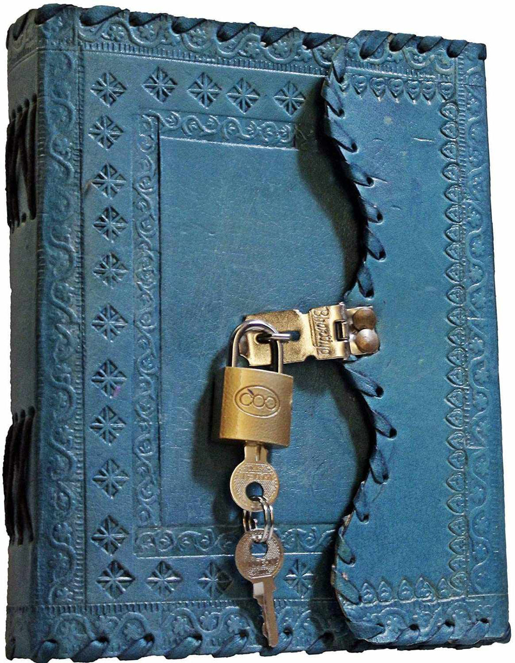 Leather Journal for Men and Women Leather Diary to Write Poems,Sketchbook, Record Keeping Notebook Personal Memoir with Lock and Key - Unlined 7 Inches
