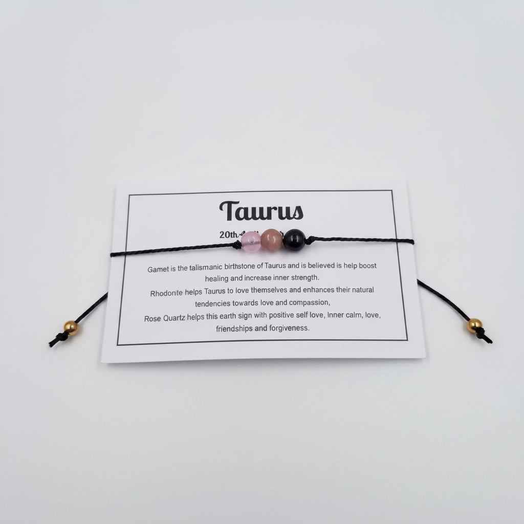Handwoven Stone 3 Chakra Constellation Bracelet with Card