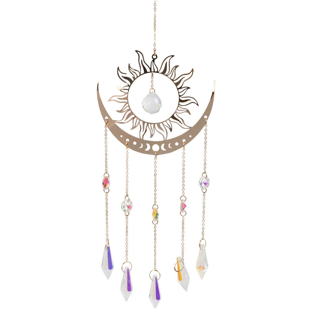 SUN, CRESCENT MOON,MOON PHASES