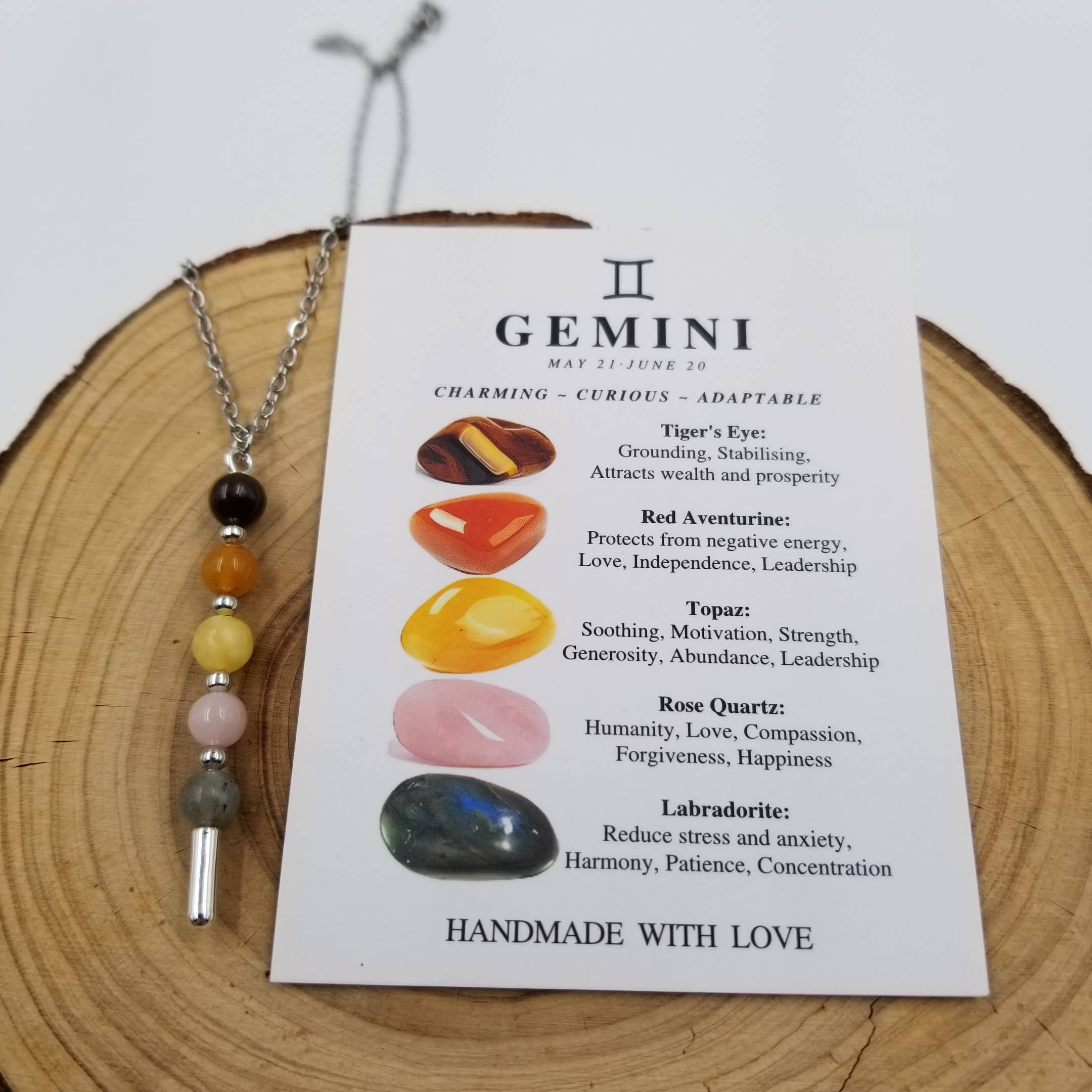 Handmade Natural Stone Chakra Constellation Necklace