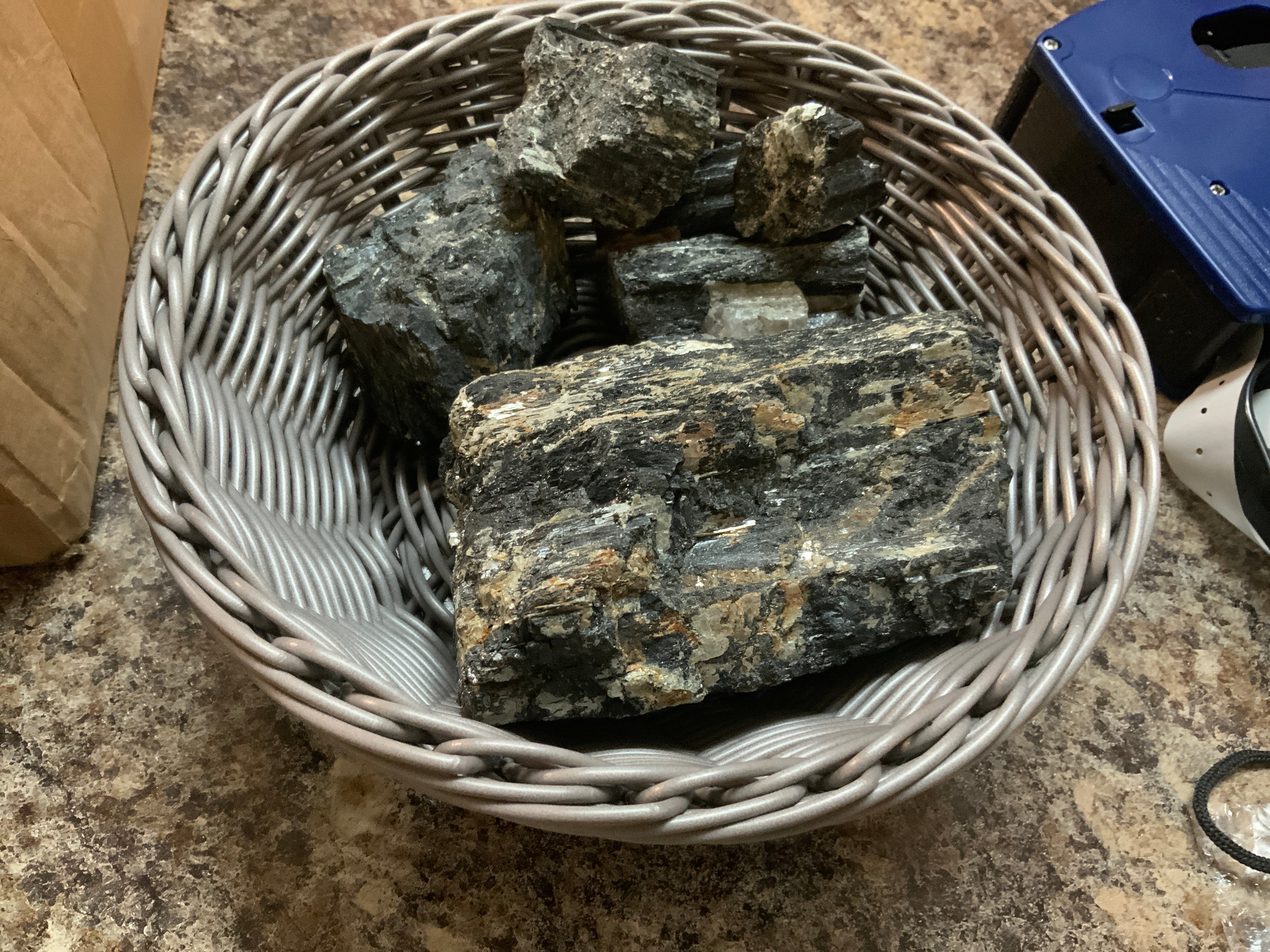 Natural Black Tourmaline with Muscovite mica 1HO