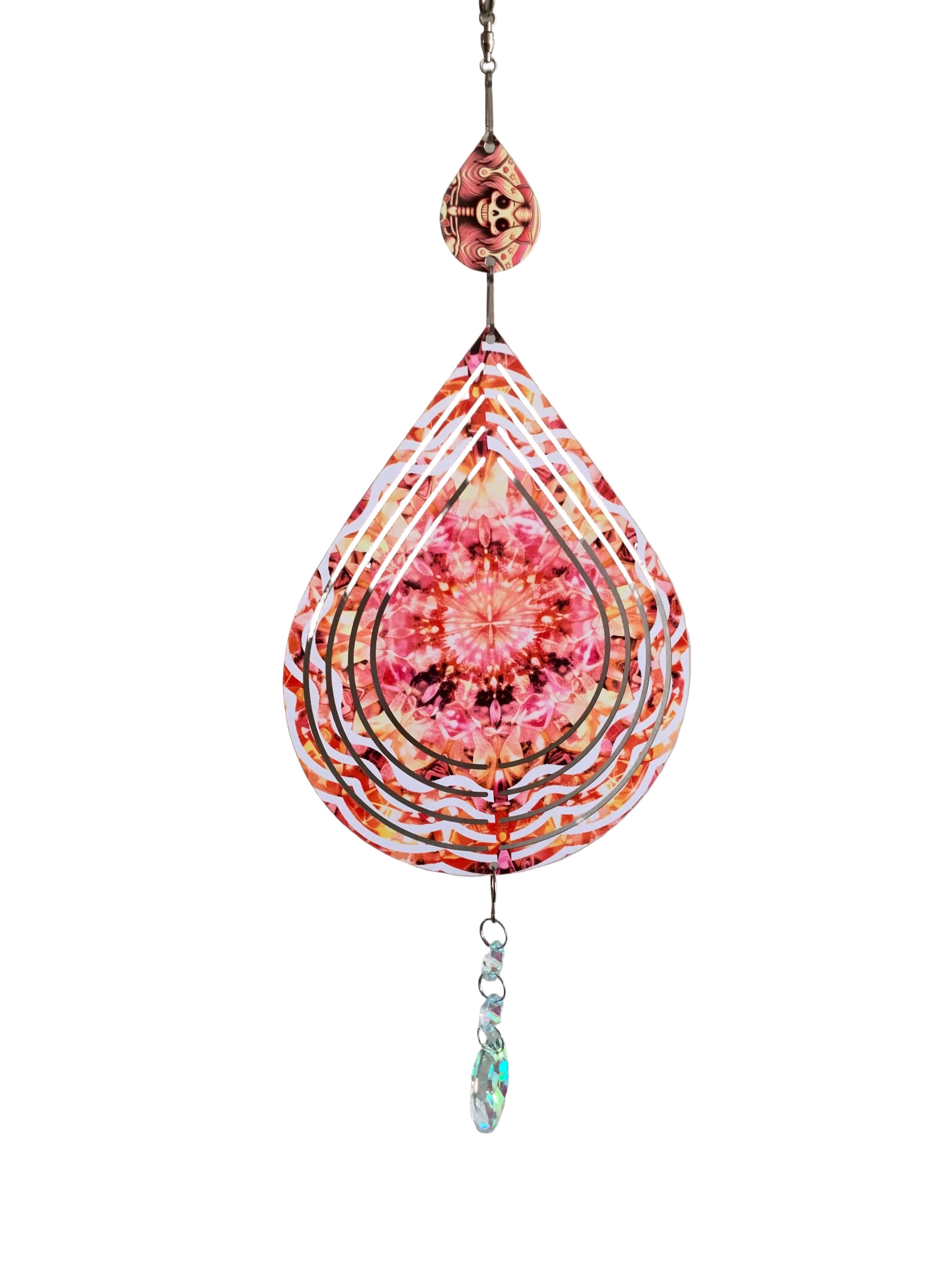 Tear drop wind spinner