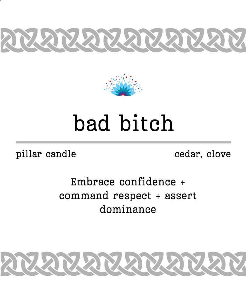 Manifestation Pillar Candle Bad Bitch 7"x1.5"