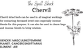 Witchuals - Rituals & Spellwork Apothecary - Chervil
