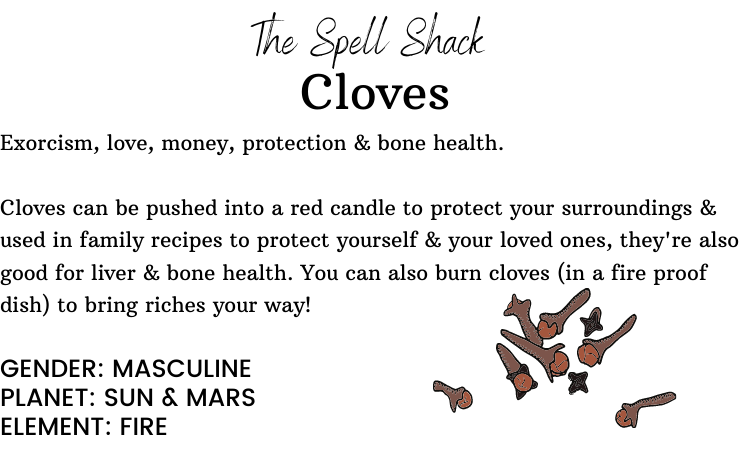 Witchuals - Rituals & Spellwork Apothecary - Cloves