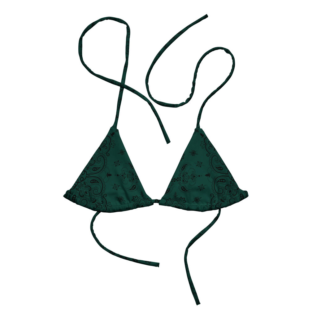 Poison Paisley String Bikini Top