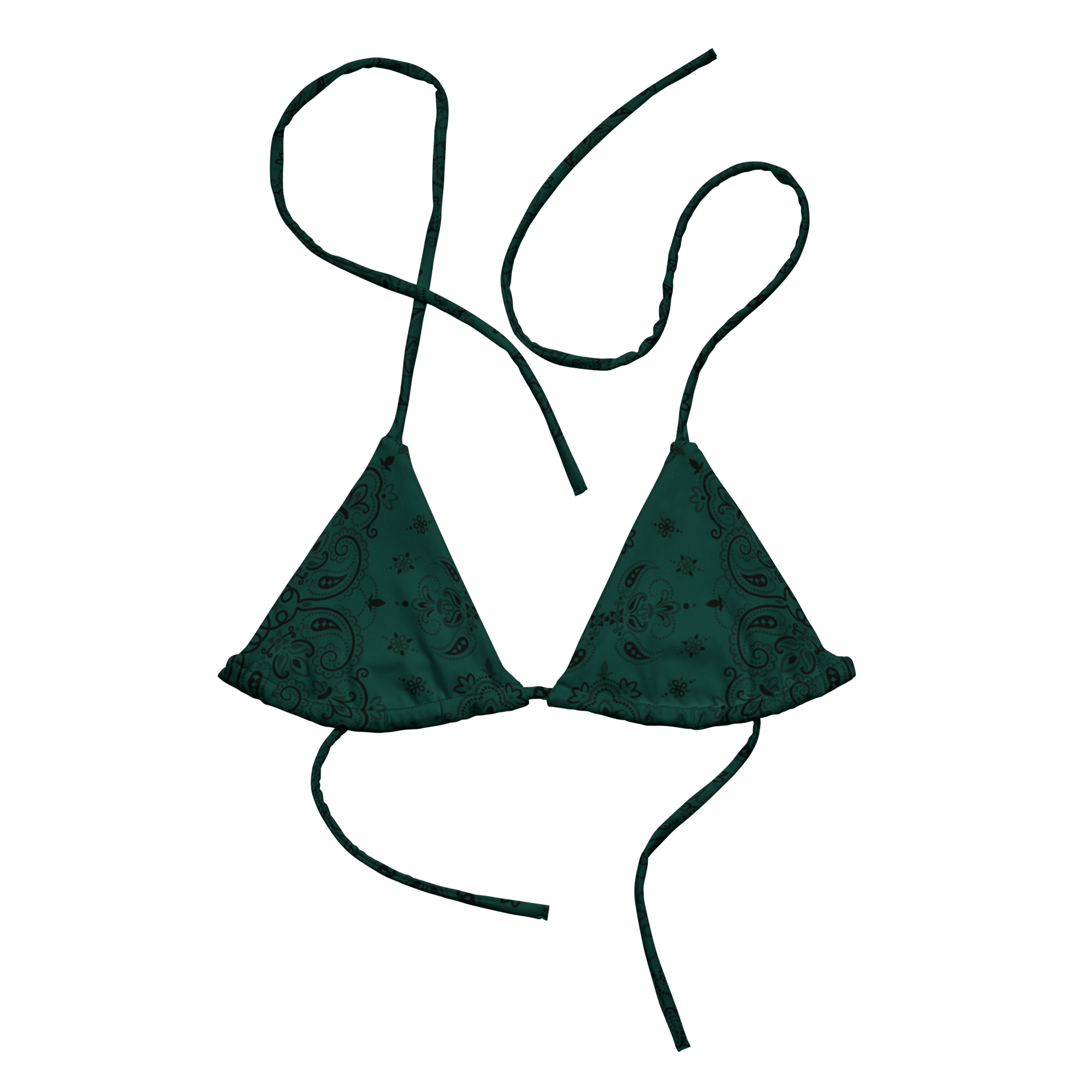 Poison Paisley String Bikini Top