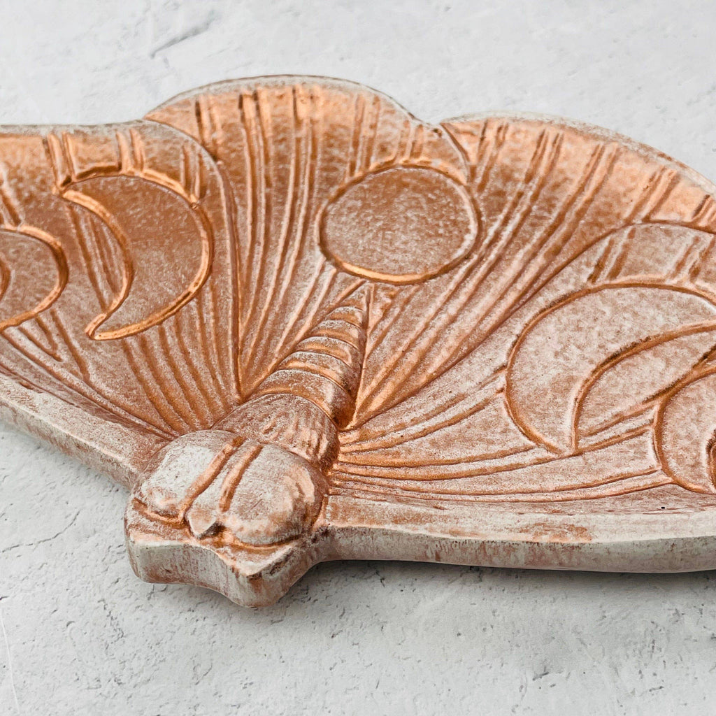 Crystal Moth Jewelry Holder Tray - Moon Phase Design