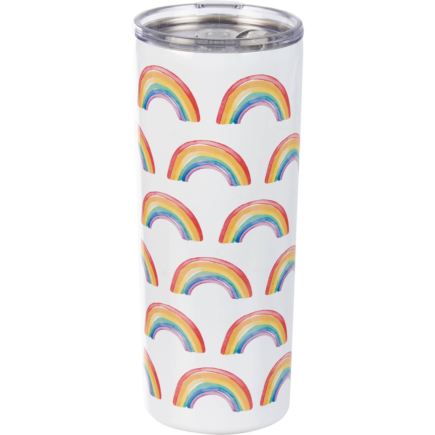 Rainbow Pattern Coffee Tumbler