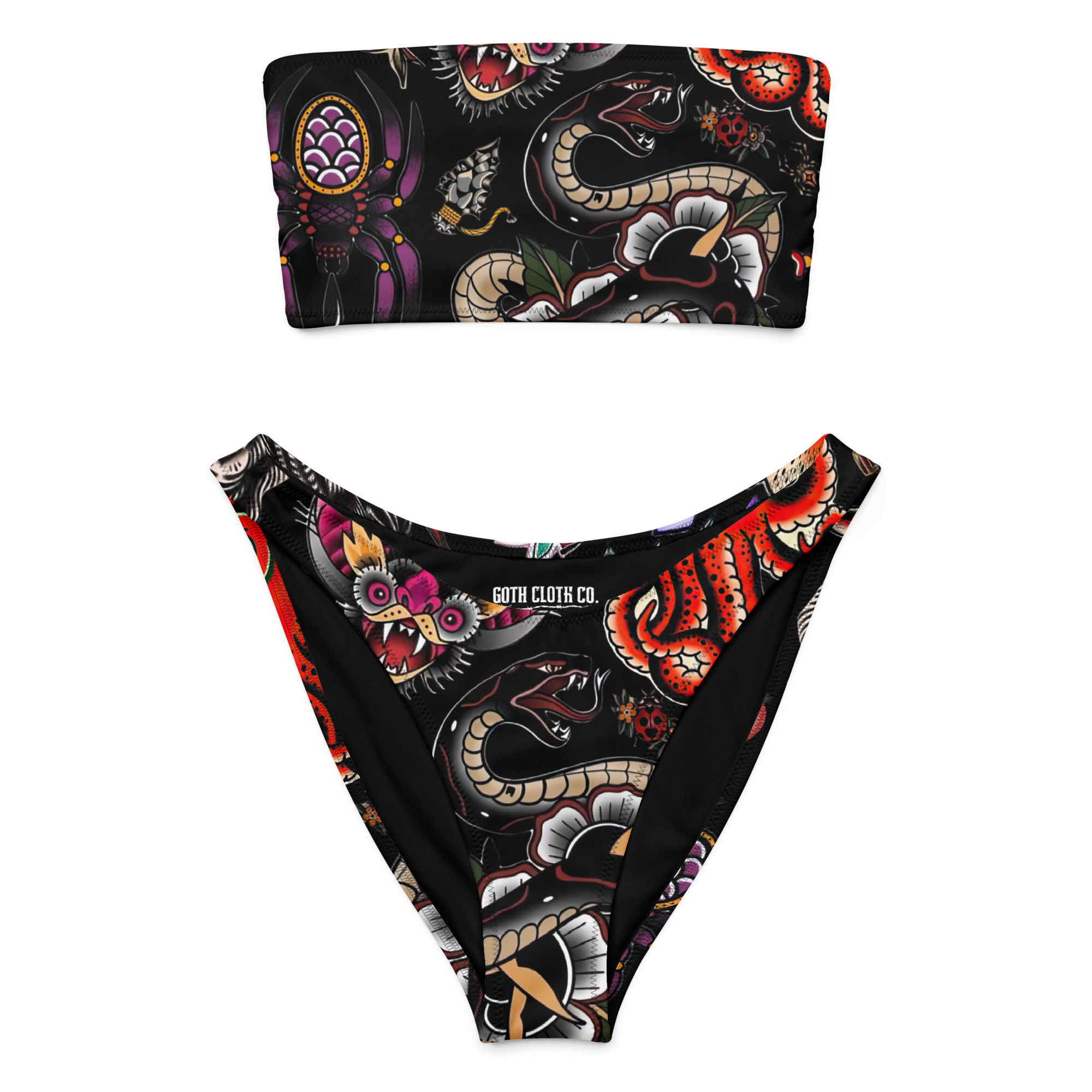 Goth Cloth Co. - Phantom Flash Bandeau Bikini Top