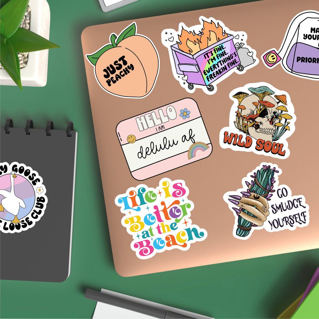 You're fucked vinyl sticker, witchy mystical crystal ball